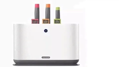 3 in 1 Cutting/Chopping board and knife set with wireless UV disinfection machine storage base