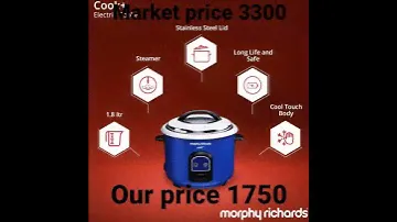 Morphy Richards Cook+ 1.8L Rice Cooker, Blue