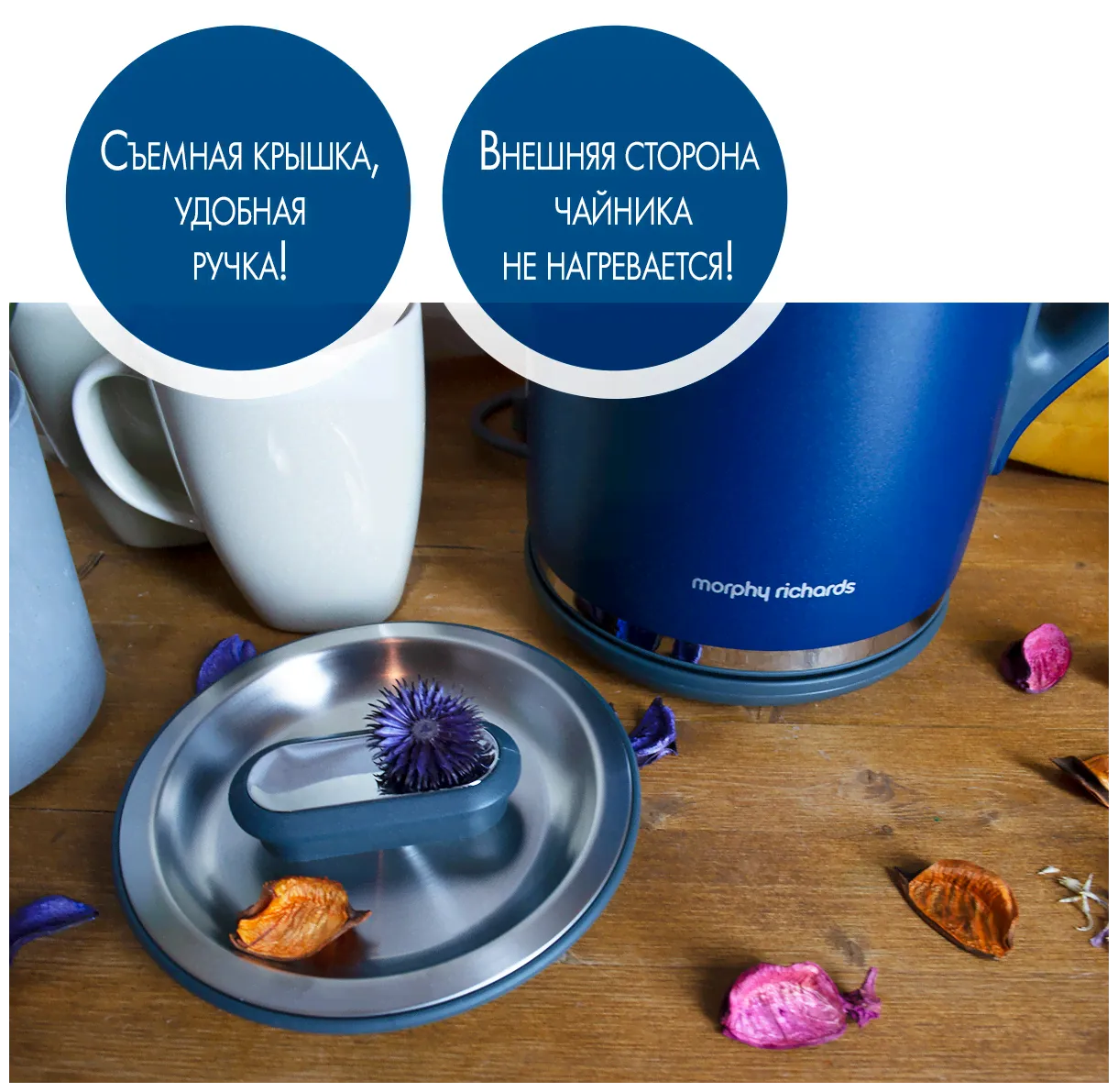 Morphy Richards Чайник электрический Morphy Richards с выбором температуры Harmony 1,5 л электрочайники-2
